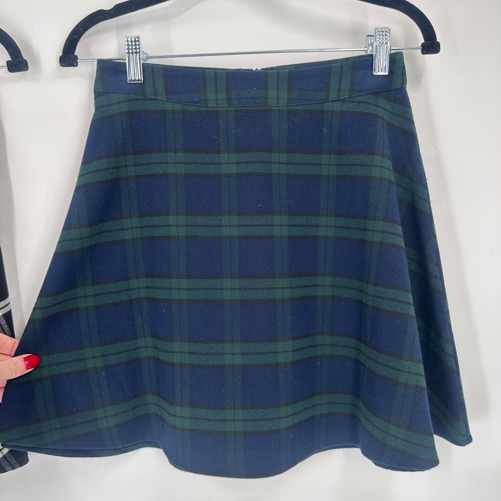 Old Navy Skater Skirts Black Plaid Green Plaid Size 0 Schoolgirl Academic - Picture 3 of 10